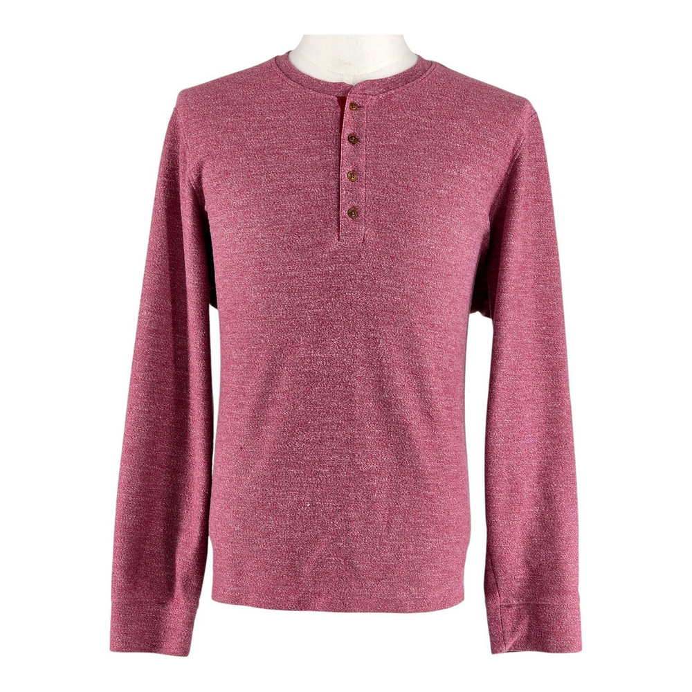 UNTUCKit Urey Men’s XX-Large Maroon Henley Shirt Long Sleeve Knit Comfortable